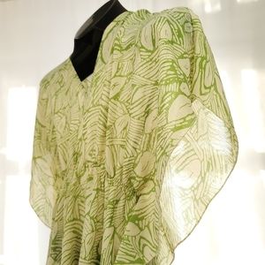 **HOST PICK**Hatch Maternity Blouse Sz M Butterfly Sleeve Hi-Lo Hem Olive Green